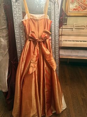 slim fit dress slacks Sweetheart Corset Split Rose Gold Prom Dresses